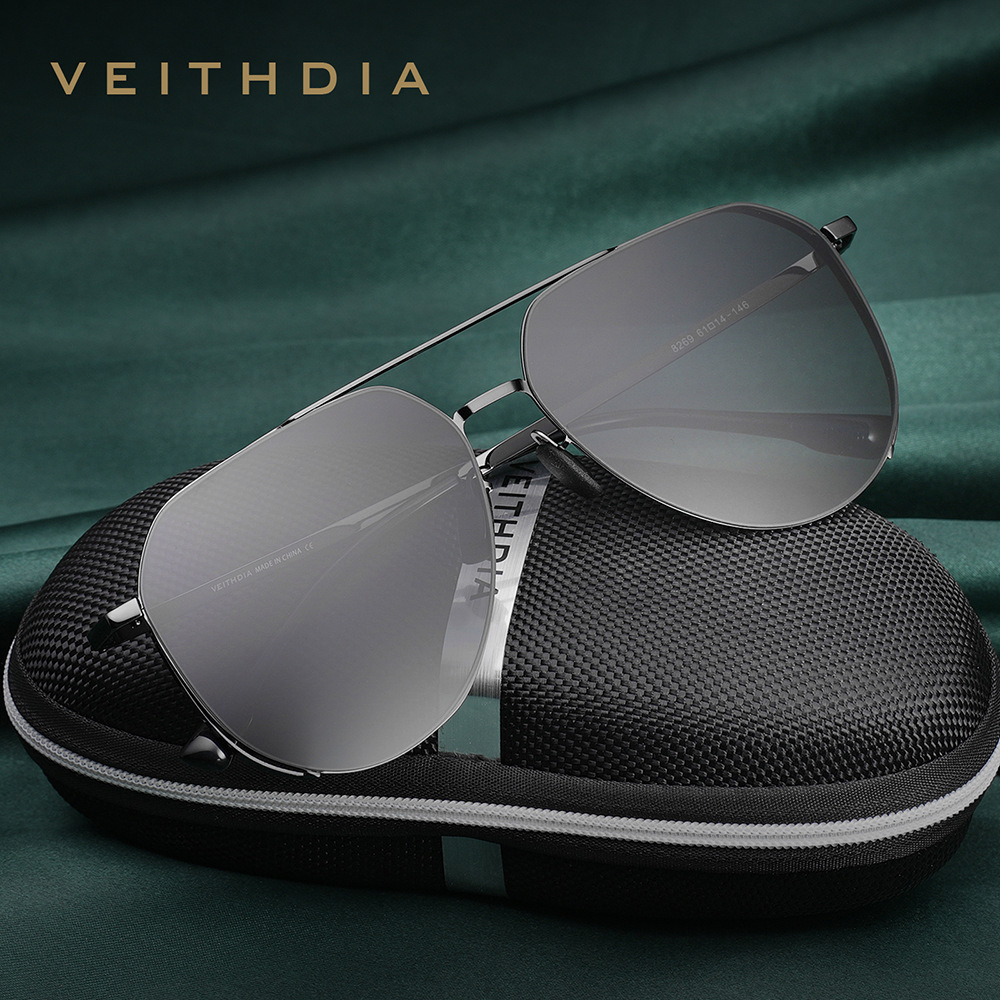 Sunglasses Aviator Polarized - VEITHDIA Classic Brand Men's Sunglasses, High-definition