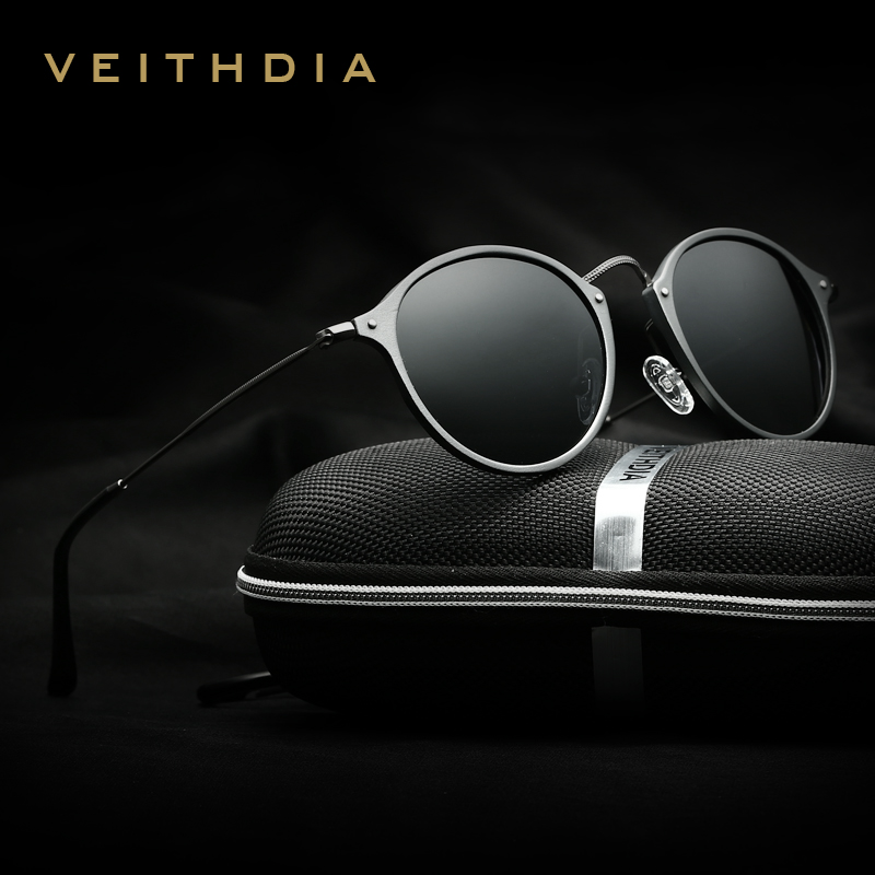 Sunglasses Aviator Polarized - VEITHDIA Men Sunglasses Fashion Round Unisex
