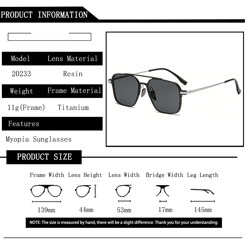 Ultra-light Pure Titanium Doub - Sunglasses Aviator Polarized recension och pris